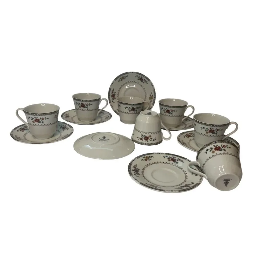 Royal Doulton‎ 1976 (UK) English Porcelain KINGSWOOD TC 1115 6 Cups & Saucers